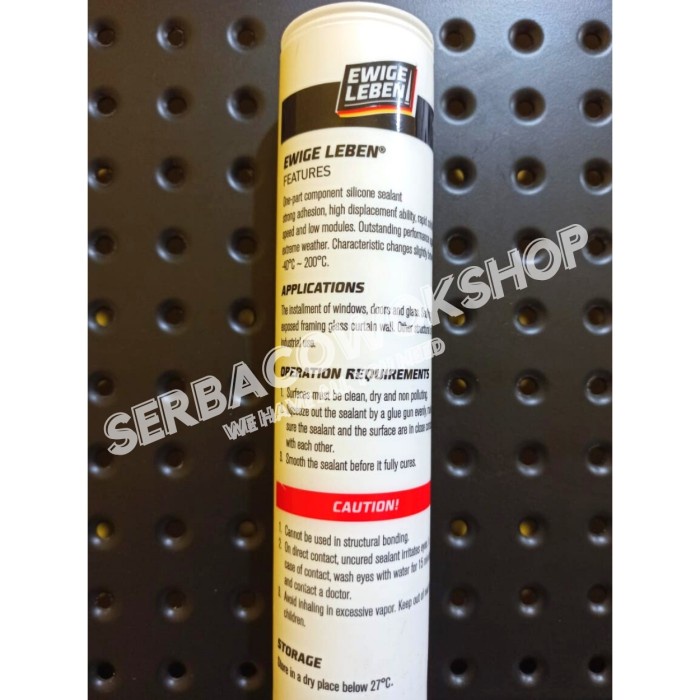 Lem Ewige Netral 280 ml Sealant Silicone Silikon Kaca Keramik Besi - BLACK