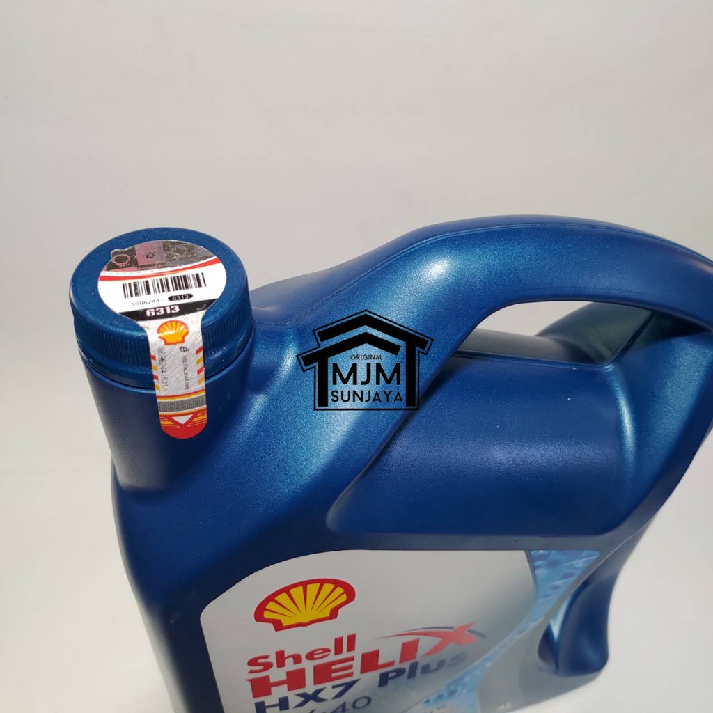 Oli Mesin Shell Helix HX7 PLUS SAE 5W-40 4 Liter Bensin Galon HX 7 5W40 4L Diesel Barcode