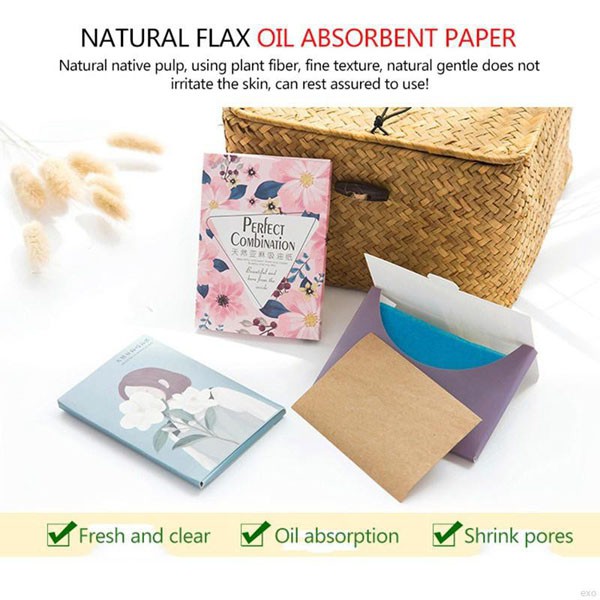 Kertas Tissue Wajah Linen Penyerap Minyak Muka 1 Pack isi 50 Lembar / Oil Control Paper / TS-39