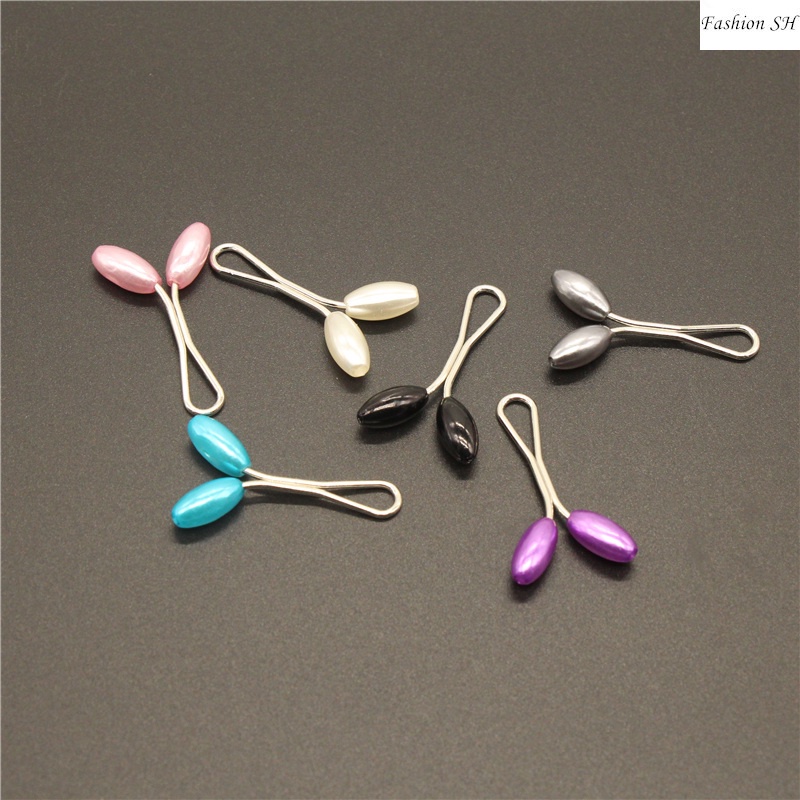 6pcs Pin bros Mutiara sharp Warna Campur Untuk Hijab M20021-6PCS