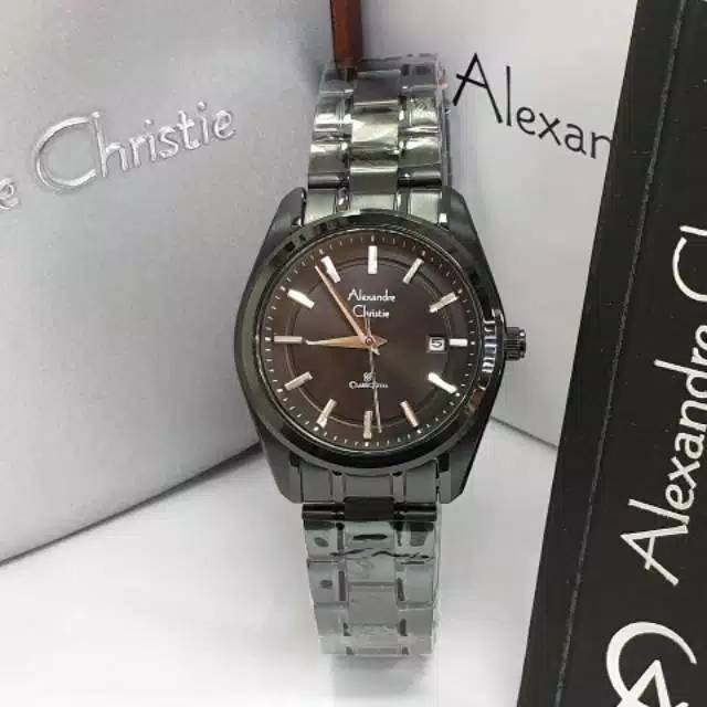 JAM TANGAN WANITA ALEXANDRE CHRISTIE AC 8618 FULL BLACK ORIGINAL GARANSI RESMI 1 TAHUN