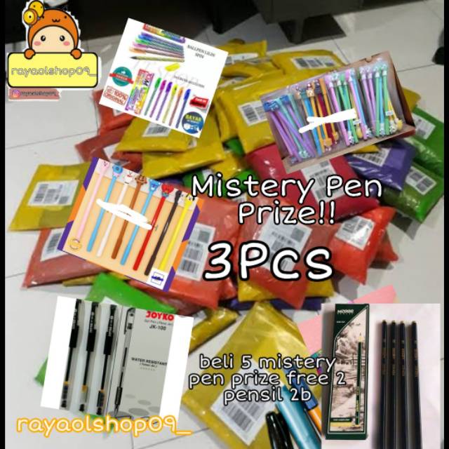 

Mistery Pen Prize //// 3 Pcs // PULPEN KARAKTER//Random-.