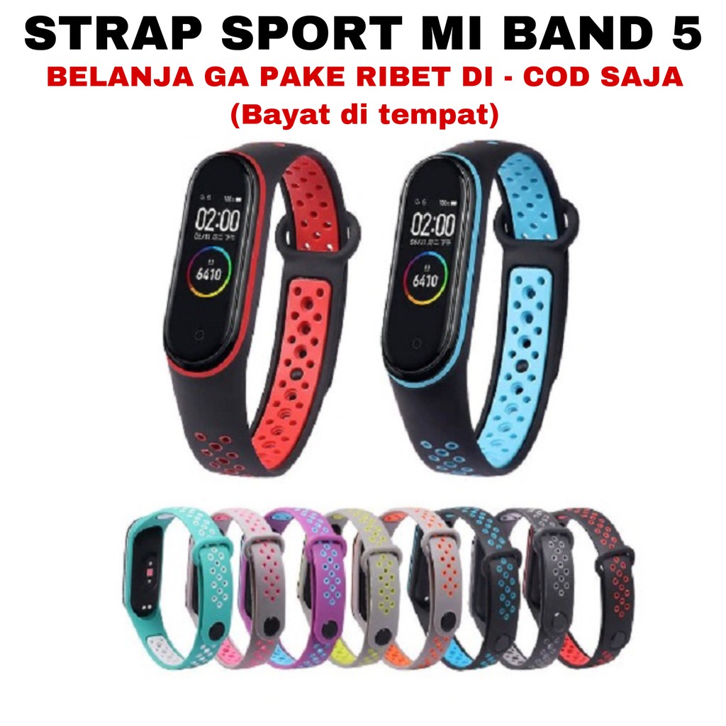 STRAP MI BAND 5 - STRAP SPORT MI BAND 5 - TALI MI BAND 5 KUALITAS ORIGINAL - STRAP MIBAND 5 NiKe