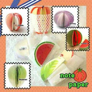 Note paper fruit veggie