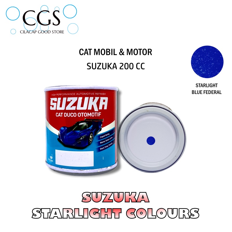 Cat Suzuka STARLIGHT BLUE FEDERAL SS2050 200cc - cat biru federal - cat motor biru - cat biru metali