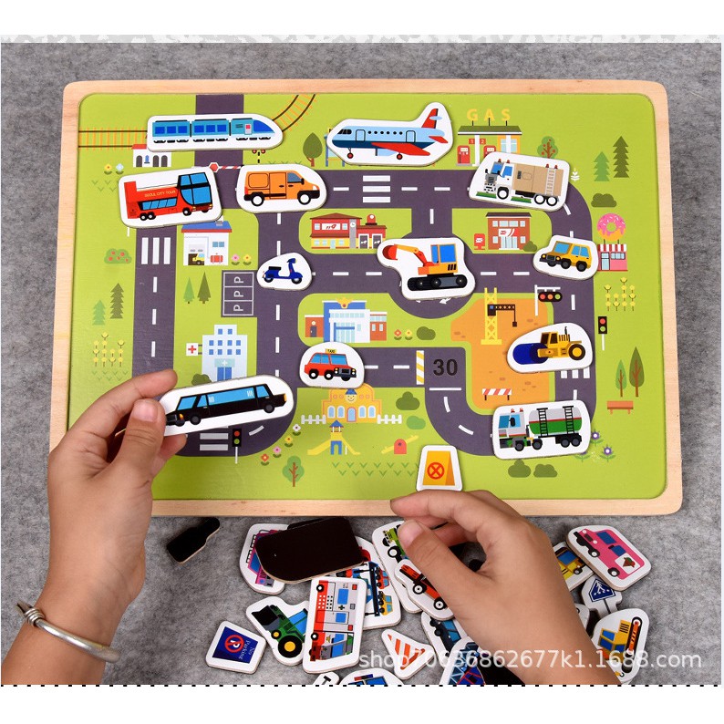 Puzzle Magnet Besar Premium Wooden Puzzle Anak Puzzle Kayu Mainan kayu Wooden Toys  189-8