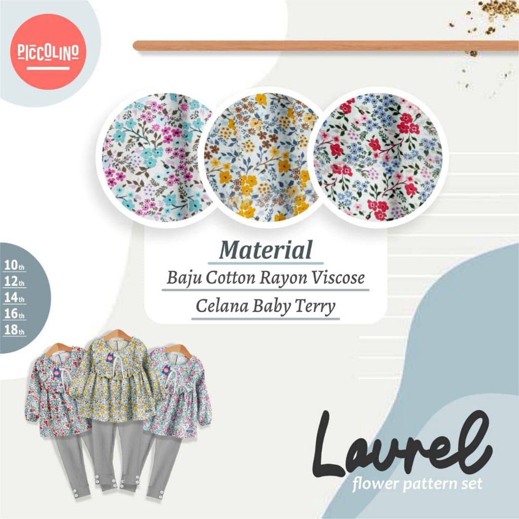 Set elan anak  Laurel flower pattern &amp; Griffe Shirtsuit Piccolino