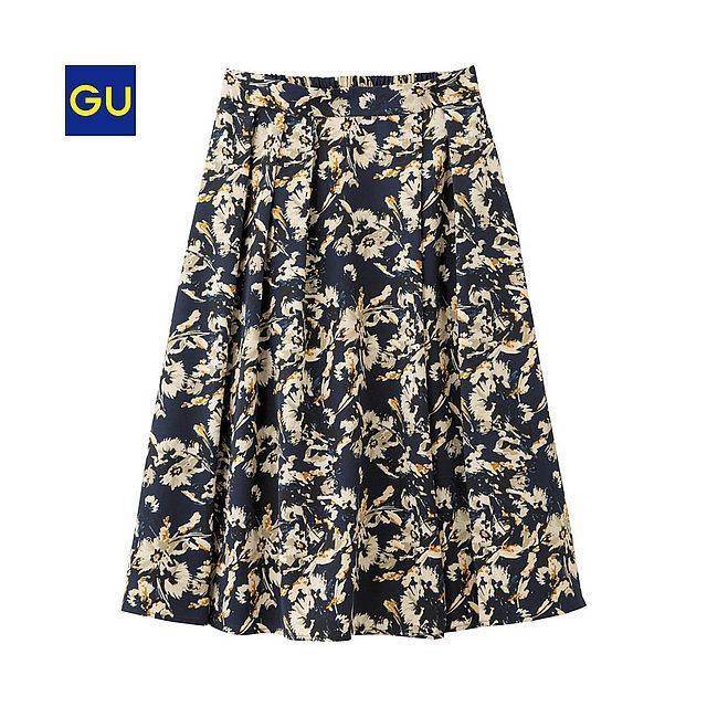 GU Uniqlo Skirt Floral Patern