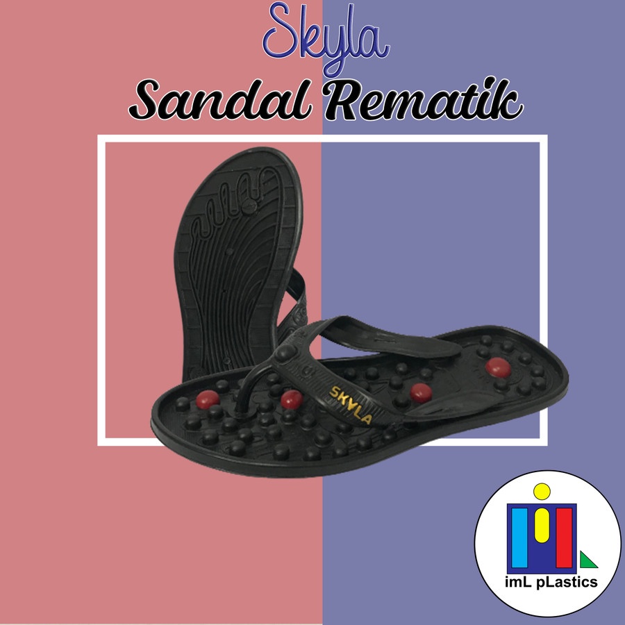 Sandal japit Refleksi sandal kesehatan REMATIK Penak Puntur sandal