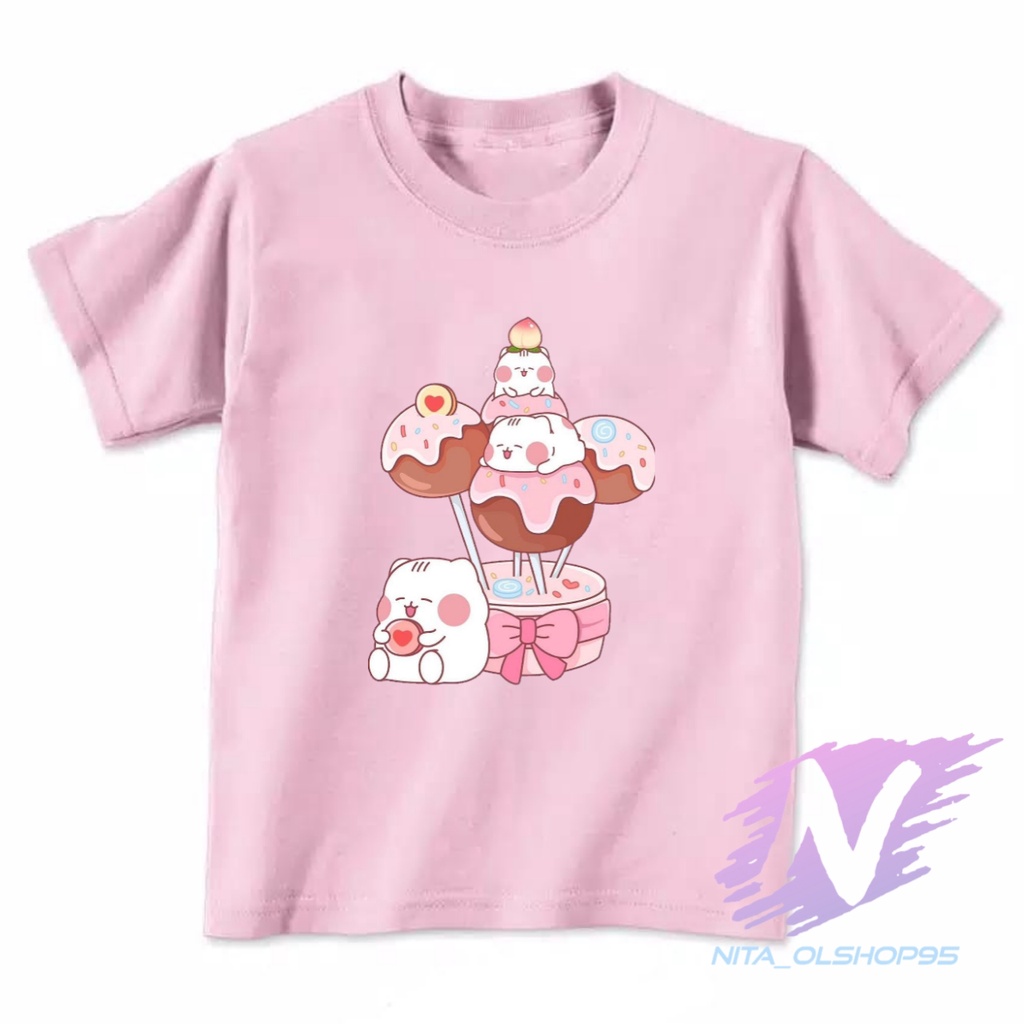 KAOS ANAK KARTUN LOLIPON COKLAT ANIMASI