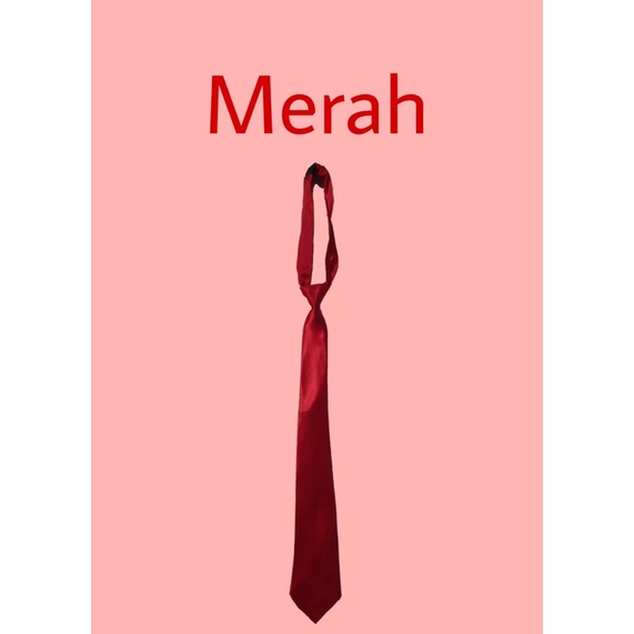DASI POLOS MERAH MAROON ORANYE ORANGE INSTAN PRAKTIS PEREKAT PRIA DEWASA-Merah