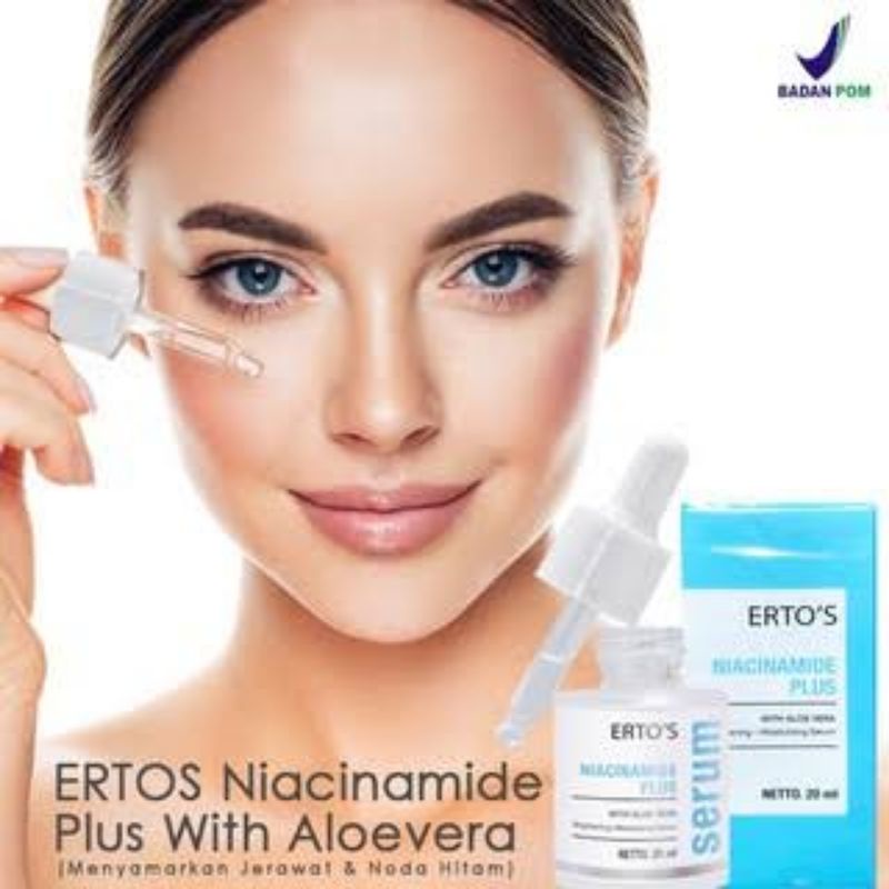 ERTOS NIACINAMIDE PLUS SERUM - MENYAMARKAN JERAWAT NODA HITAM &amp; WARNA KULIT TIDAK MERATA BPOM