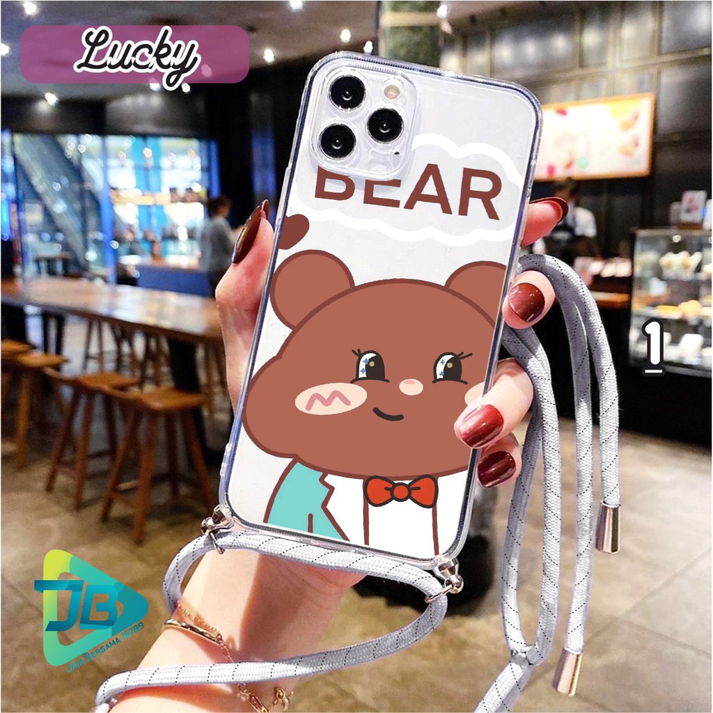 Softcase Slingcase Lanyard Bening LUCKY Vivo Y12 Y15 Y17 Y11 Y19 U3 Y20 Y20s Y12s JB4051