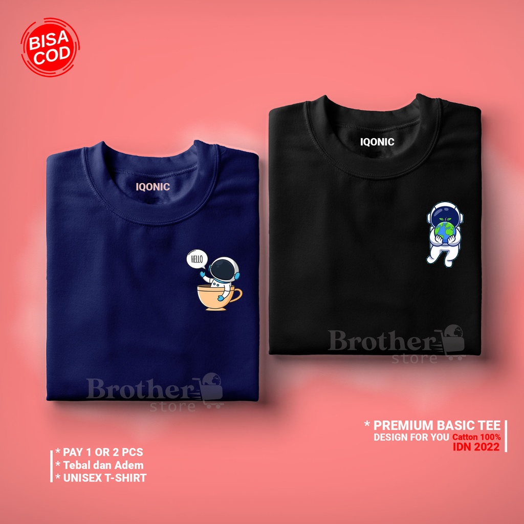 ( PROMO COD ) BROTHER STORE / Kaos Distro Pria / Kaos Distro100% Catoon Combed 24s / Articel Hello Moon