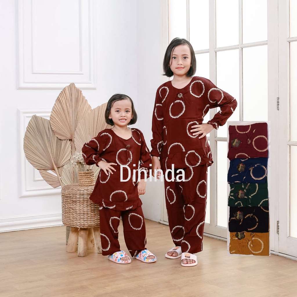 Setelan anak 5-10 tahun one set anak perempuan setelan piyama anak bahan rayon