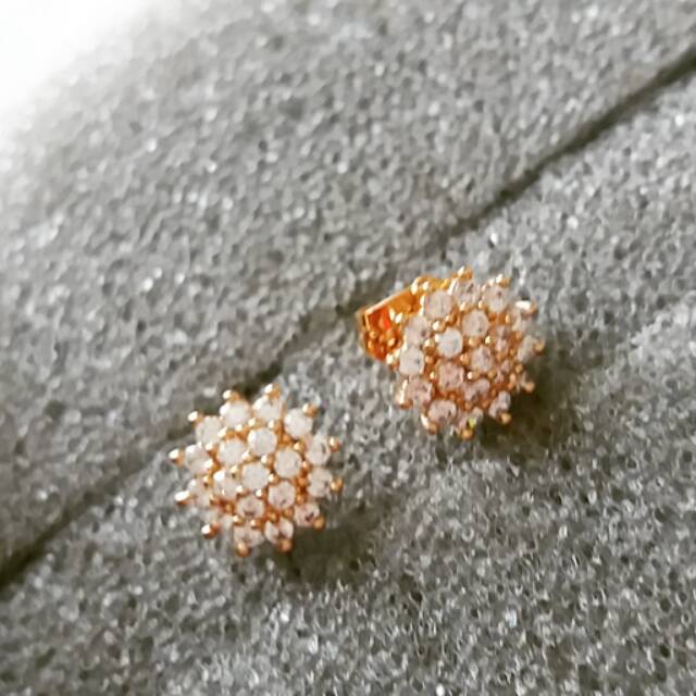 giwang matahari lapis emas 22k