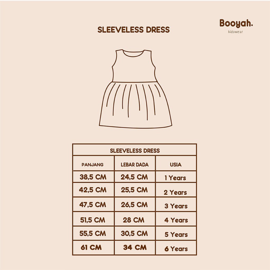 Booyah kids Dress Anak - Sleeveless Dress (1-3 TAHUN)