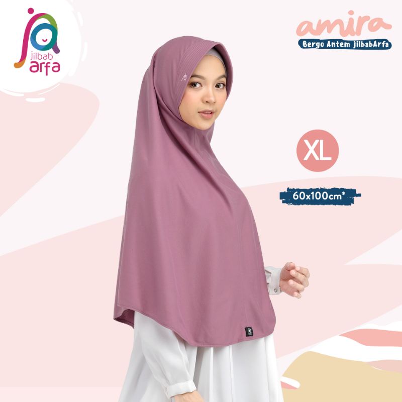 Jilbab Amira Size XL Logo di Pet - Jilbab Arfa - Bergo Antem - Jilbab Arfa - Hijab