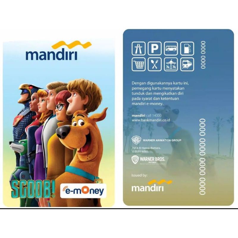 Mandiri eMoney Scoob! - Scoob &amp; Friends ORI /Like eTOLL Tapcash Flazz or Brizzi