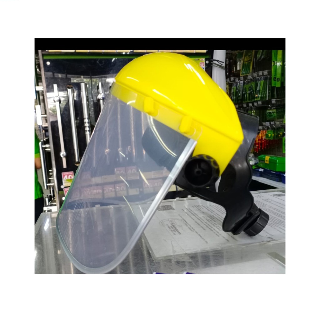 Nanjos - Face Shield Faceshield Pelindung Wajah Helm Medis Clear Kuning Tebal