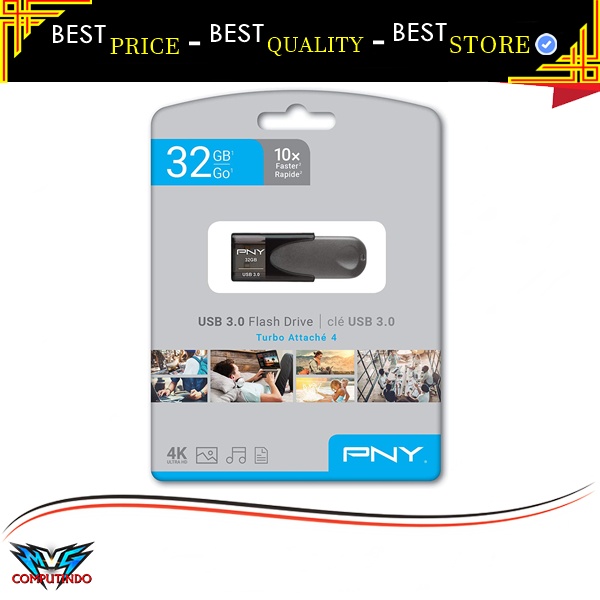 PNY 32GB Turbo Attache 4 USB 3.0 Flash Drive USB Flashdisk 32GB
