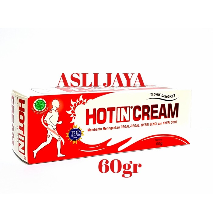 HOT IN CREAM MERAH PUTIH - TUBE 60GR MANJUR