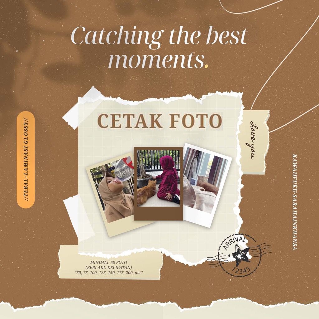 (HARGA SATUAN MINIMAL PESAN 50) CETAK FOTO POLAROID 2R ( BISA COD) + LAMINASI GLOSSY MURAH 2R (BONUS DI DESKRIPSI) PHOTOCARD AESTHETIC MEMORIES