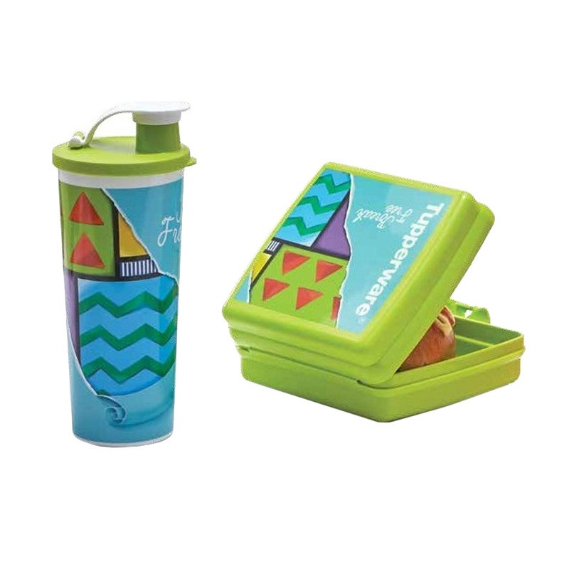 Tweenny Boy Tupperware - Botol Minum dan Tepak Bekal Anak - Tumbler dan Tepak Anak - Lunch Box Anak