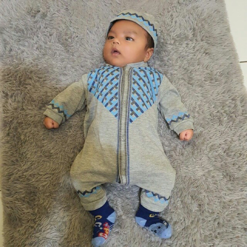 baju koko bayi anak laki laki baju koko newborn Koko jumper baju muslim anak bayi newborn 0-12 bulan MIRU ABBY ABID EL baju koko bayi anak cowo balita aqiqah