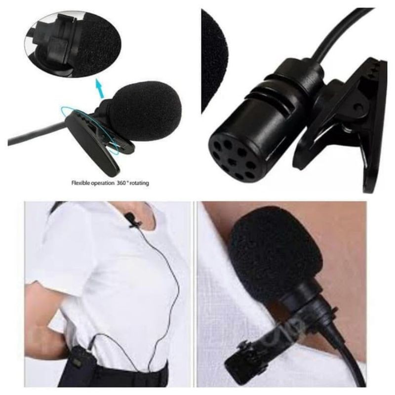 MIC 3.5mm microphone with clip mic on for smartphone android mic jepit