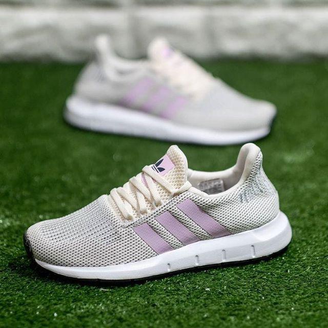 purple adidas swift run