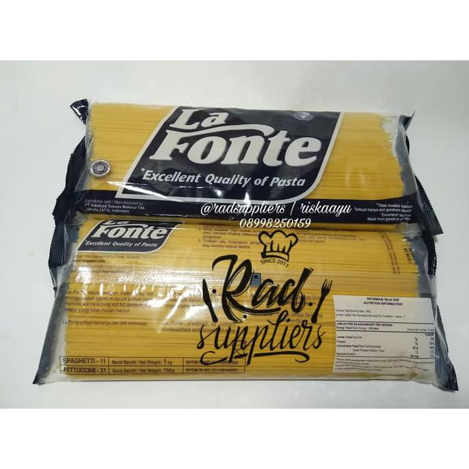 

La Fonte Spaghetti 1kg, Spaghetti La Fonte 1kg.. SPESIAL PRICE.... ! BIG SALE