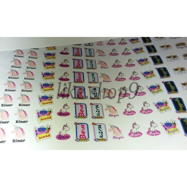 

LABEL STICKER VINYL CROMO TRANSPARAN CUSTOME