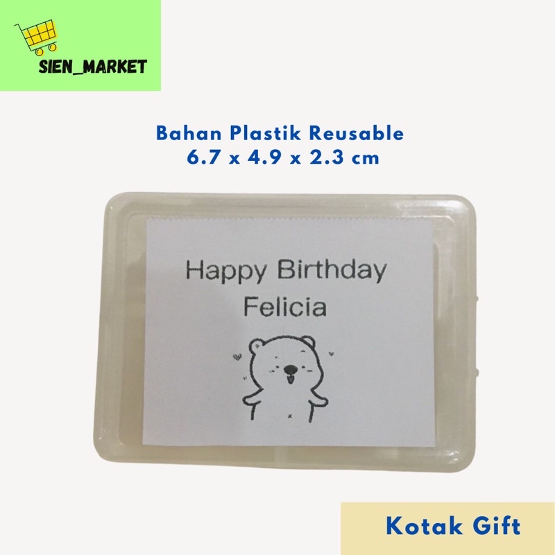 

KOTAK PLASTIK GIFT KOTAK HADIAH SIMPLE GIFT HADIAH GIFT BOX KOTAK KADO PACAR KADO TEMAN KADO ULANG TAHUN HADIAH ULANG TAHUN HADIAH STIKER HADIAH PACAR HADIAH TEMAN KARDUS PLASTIK GIFTBOX STICKER HADIAH GIFT MURAH