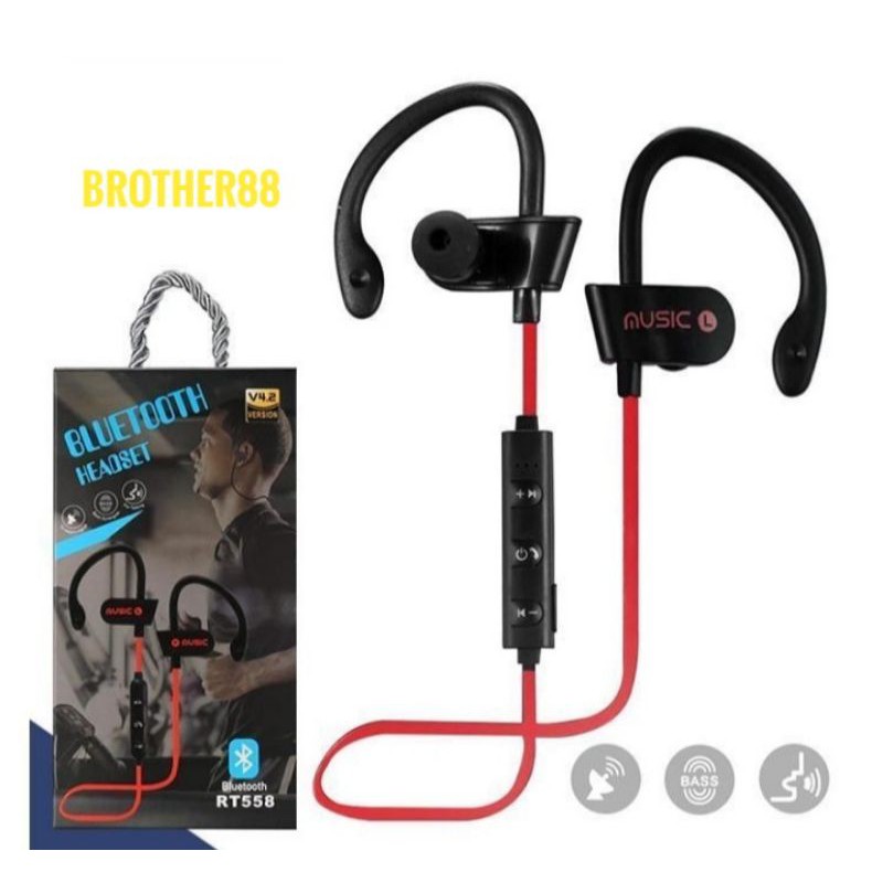 WIRELESS SPORT BLUETOOTH HEADSET RT558 / RT 558 HIGH QUALITY