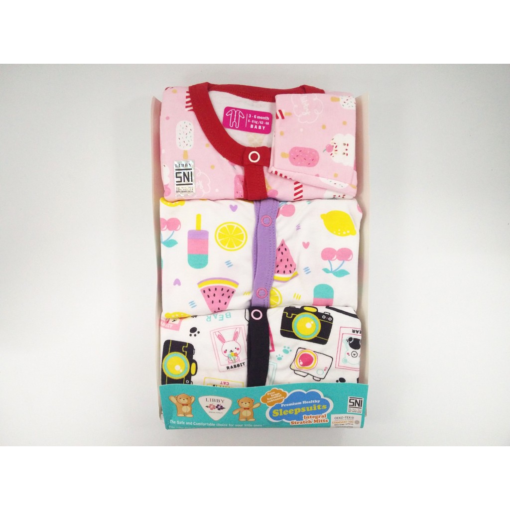 LIBBY Sleepsuit Premium l Jumper SEGITIGA Jumper SEGIEMPAT | Baju Kodok Libby Premium