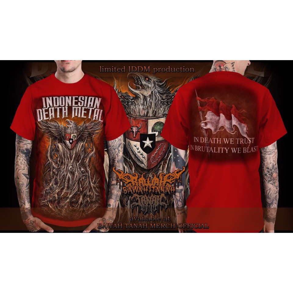 KAOS IDDM GARUDA RED KAOS METAL KAOS BAND KAOS MUSIK KAOS DISTRO