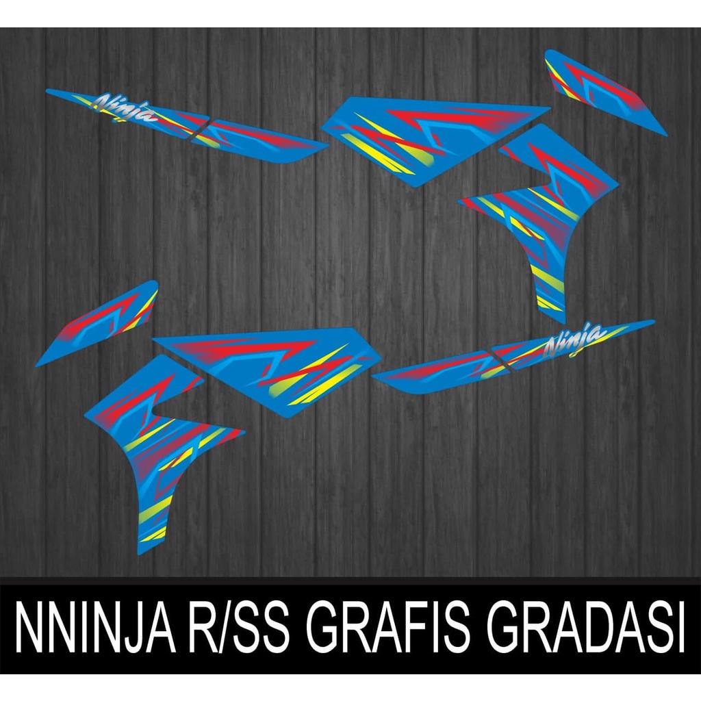 STIKER STRIPING VARIASI NINJA R/SS GRAFIS GRADASI