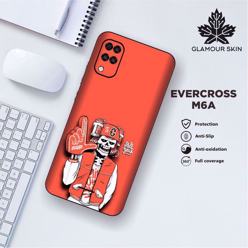 *(Dapat2PCS)* EVERCOSS M6A Garskin Case/Stiker Protector Motif SKULL