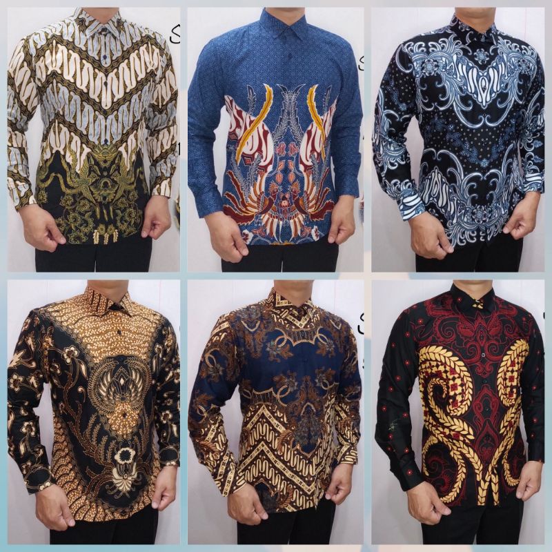 HEM KEMEJA BATIK PRIA SLIM FIT MODERN MEWAH KUALITAS PREMIUM