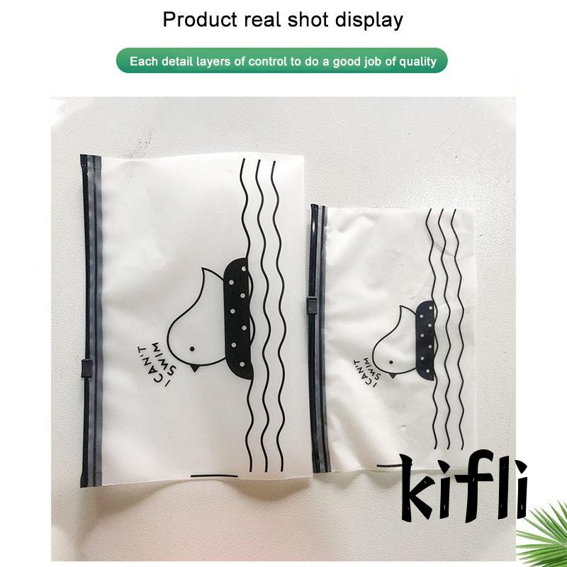 Kantong Kemasan Pakaian Dalam / Kaos Kaki / Rambut Anti Debu Motif Print Dengan Resleting