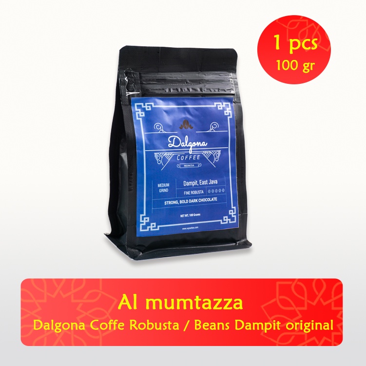 

Al Mumtazza Coffe Beans Robusta / Biji kopi Robusta Dampit Jawa barat 100gr / Medium Grind