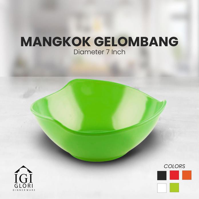 New Arrival - Glori Melamin 6 Pcs Mangkok Makan Mangkok Mie Bowl Mangkuk Sup G4870 - Hitam
