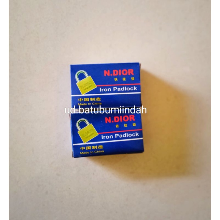 Gembok Kuning / Gembok Pintu / Gembok Koper 38mm Merk N.DIOR