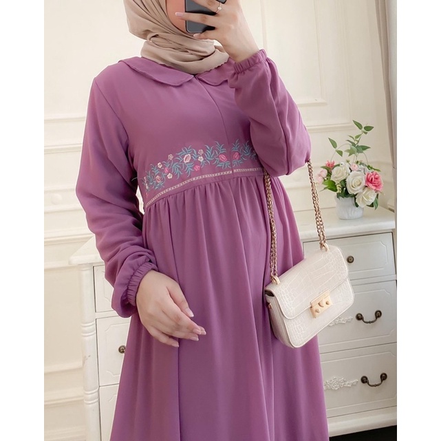 Gamis Terbaru2022 Baju Lebaran / Amora DRESS / Gamis Aplikasi Bordir / Gamis Bordir Melayu Terlaris / Gamis Melayu Jumbo Bodir Mewah / Gamissyari