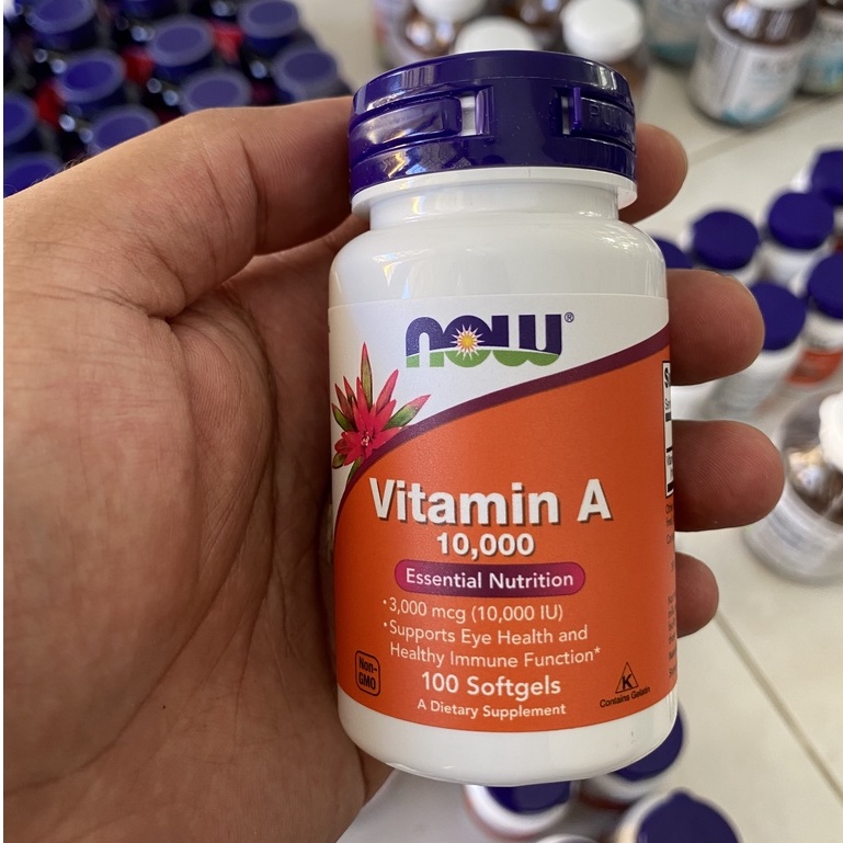 Now Vitamin A 10.000 IU 100 Softgels Vitamin Mata 10000 IU