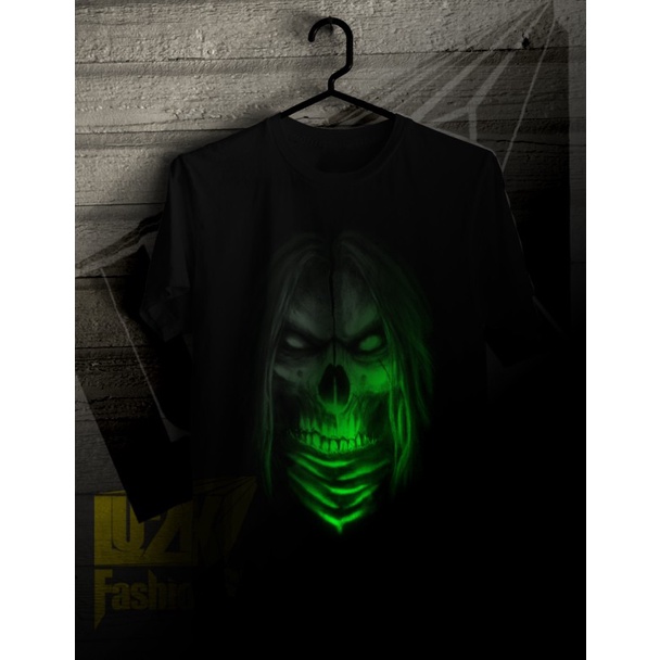 KAOS MORTAL KOMBAT SKULL GLOW IN THE DARK GAME FOSFOR LU2K L2K 656