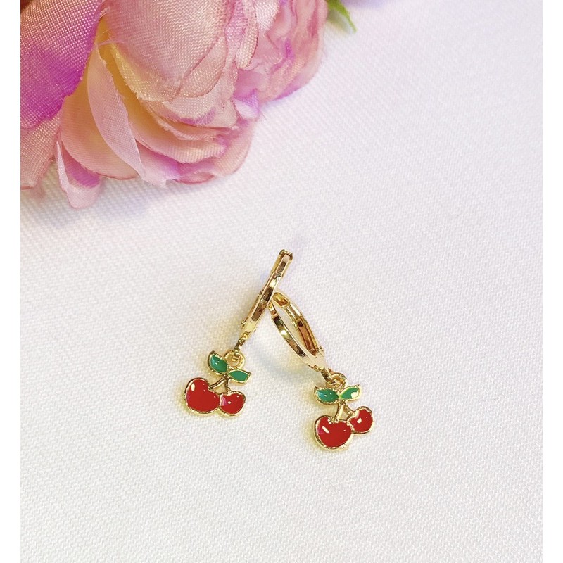 Anting Anak Lapis Emas Red Cherry