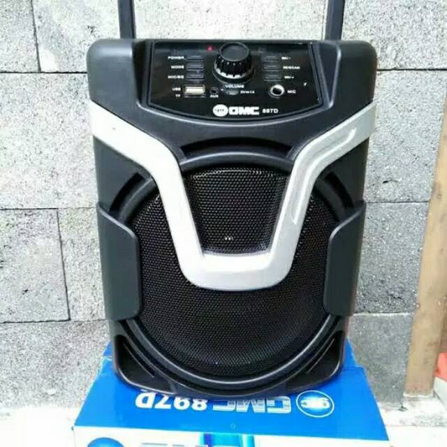 SPEAKER BLUETOOTH PORTABLE GMC 897D/SALON AKTIF WIRELESS SUPER WOOFER LED BOOM BOX SPEAKER USB AUX