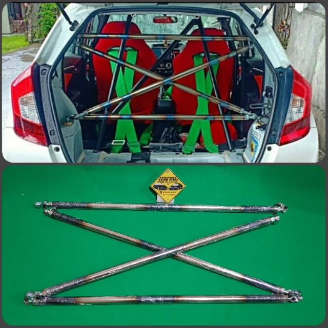 X Bar burn tip Honda Jazz GK5 RS S Brio PnP stainless